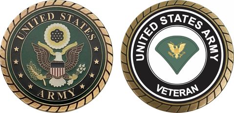 U.S. Army Specialist Veteran Challenge Coin