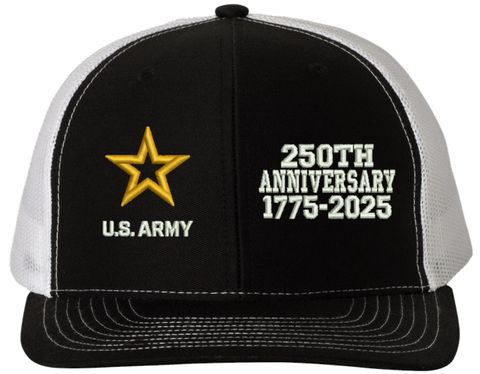 U.S. Army Star Insignia 250th Anniversary Split Design Embroidered Mesh-Back Cap