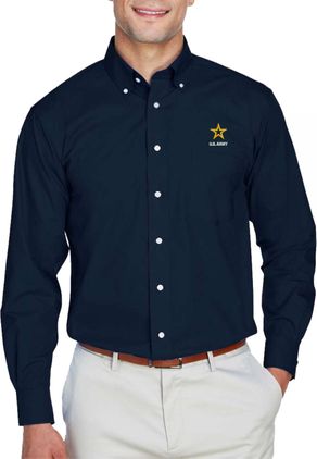 U.S. Army Star Logo Embroidered Dress Shirt