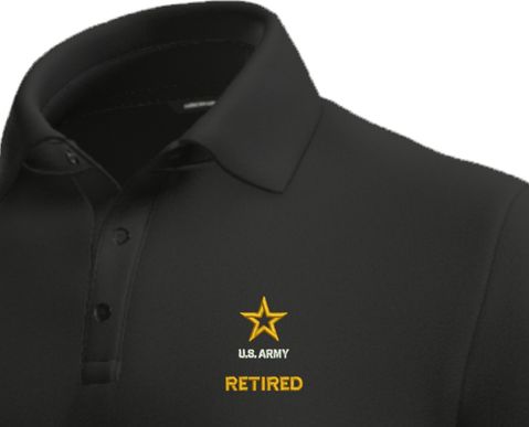U.S. Army Retired Moisture Wicking Polo
