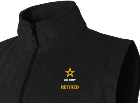 U.S. Army Retired Full-Zip Fleece Vest