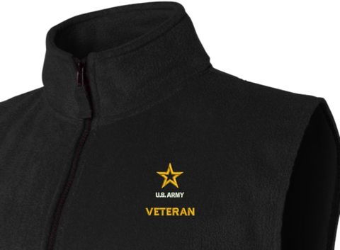 U.S. Army Veteran Full-Zip Fleece Vest
