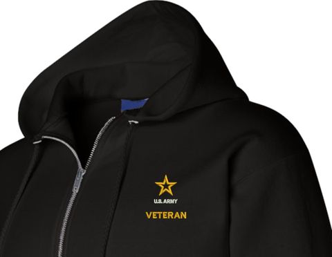 U.S. Army Veteran Zippered Hoodie