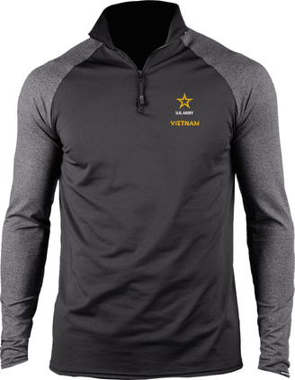 U.S. Army Star Vietnam ProWikMax 2-Tone 1/4 Zip Long Sleeve Shirt