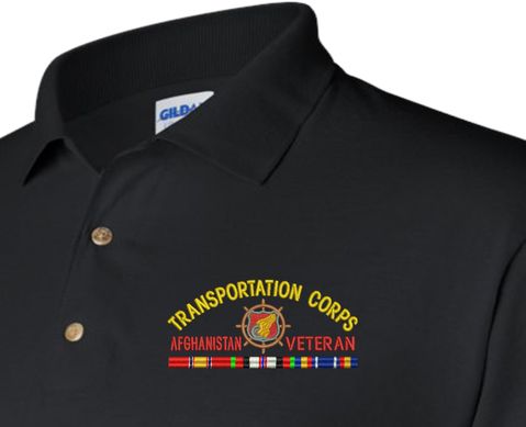 U.S. Army Transportation Corps Afghanistan Veteran Polo