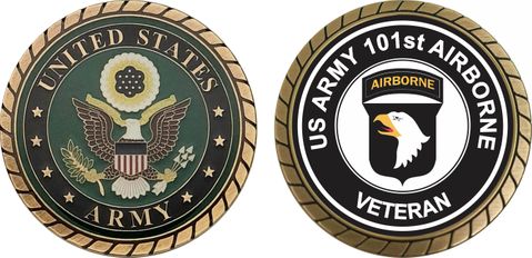 U.S. Army Veteran 101st Airborne Division Challenge Coin