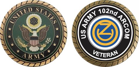 U.S. Army Veteran 102nd ARCOM Challenge Coin