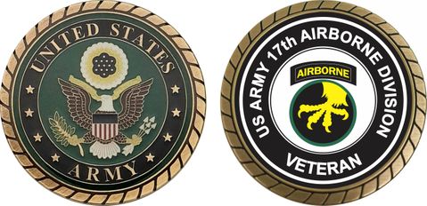 U.S. Army Veteran 17th Airborne Challenge Coin