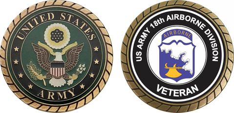 U.S. Army Veteran 18th Airborne Division Challenge Coin