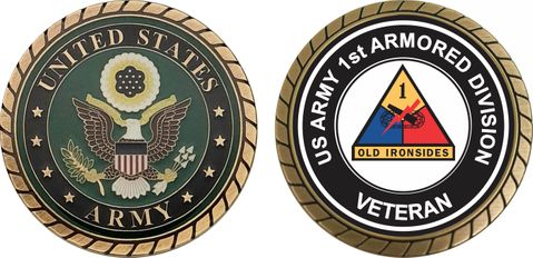 U.S. Army Veteran 1st Armored Division Challenge Coin
