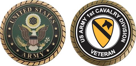 U.S. Army Veteran 1st Cavalry Division Challenge Coin