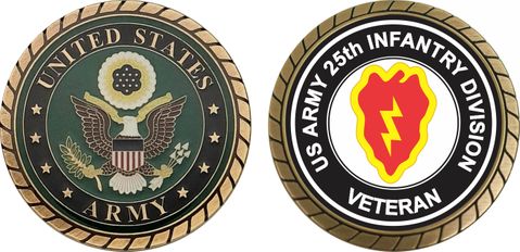 U.S. Army Veteran 25th Infantry Division Challenge Coin