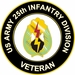 U.S. Army Veteran 25th Infantry Division Unit Crest Sticker Decal
