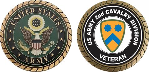 U.S. Army Veteran 2nd Cavalry Division Challenge Coin
