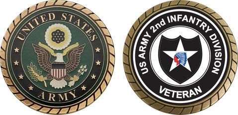 U.S. Army Veteran 2nd Infantry Division Challenge Coin
