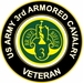 U.S. Army Veteran 3rd Armored Cavalry sticker decal