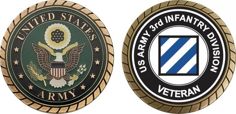 U.S. Army Veteran 3rd Infantry Division Challenge Coin