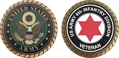 U.S. Army Veteran 6th Infantry Division Challenge Coin