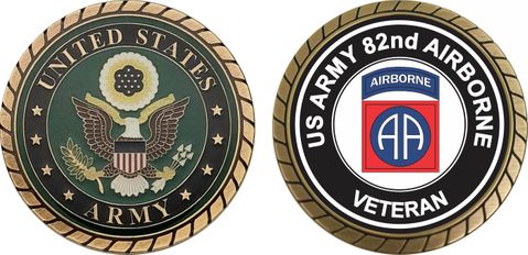 U.S. Army Veteran 82nd Airborne Challenge Coin