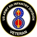U.S. Army Veteran 8TH INFANTRY DIVISION UC ROUND Sticker Decal