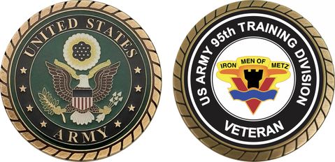 U.S. Army Veteran 95th Training Division  Challenge Coin