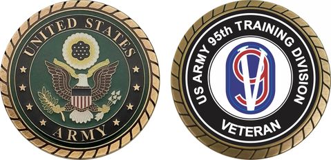 U.S. Army Veteran 95TH TRAINING DIVISION Challenge Coin