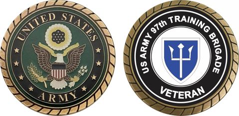 U.S. Army Veteran 97th Training Brigade Challenge Coin