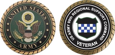 U.S. Army Veteran 99th Regional Support Command Challenge Coin