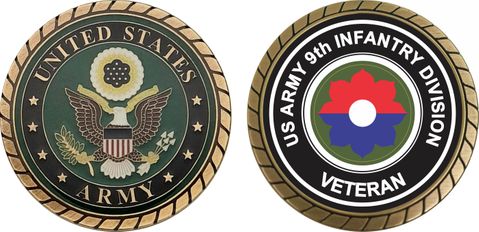U.S. Army Veteran 9th Infantry Division Challenge Coin