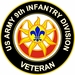 U.S. Army Veteran 9th Infantry Division Unit Crest Sticker Decal