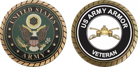 U.S. Army Veteran Armor Challenge Coin