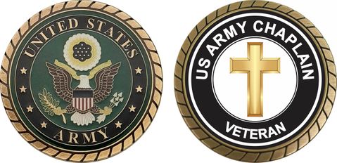 U.S. Army Veteran Chaplain Christian Challenge Coin