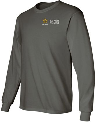 U.S. Army Veteran Charcoal Long Sleeve T-Shirt X-Large