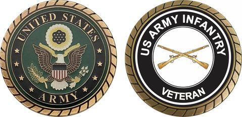 U.S. Army Veteran Infantry Challenge Coin