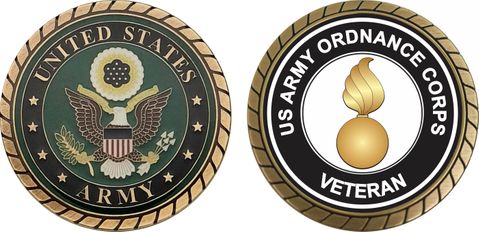 U.S. Army Veteran Ordnance Corps Challenge Coin