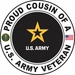 U.S. Army Veteran Proud Cousin Decal