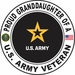 U.S. Army Veteran Proud Granddaughter Decal