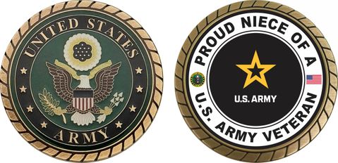 U.S. Army Veteran Proud Niece Challenge Coin
