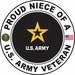 U.S. Army Veteran Proud Niece Decal