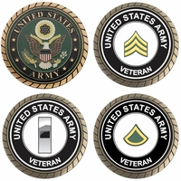 U.S. Army Veteran Rank Challenge Coins Thumbnail Illustration