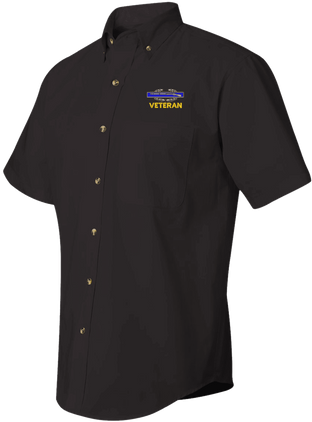 U.S. Army Veteran (CIB) Short Sleeve Dress Shirt - CLOSEOUT SALE!