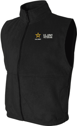 U. S. Army Veteran Full Zip Fleece Vest
