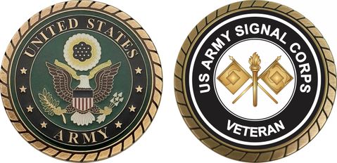 U.S. Army Veteran Signal Corps Challenge Coin