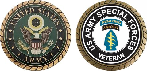 U.S. Army Veteran Special Forces Airborne Challenge Coin