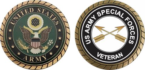 U.S. Army Veteran Special Forces Challenge Coin