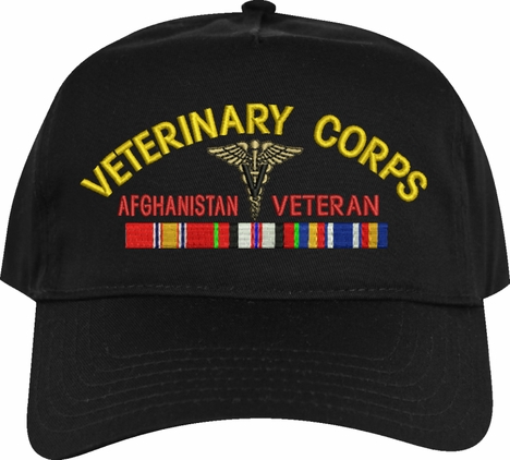 U.S. Army Veterinary Corps Afghanistan Veteran Embroidered Cap
