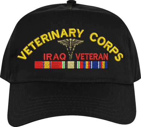 U.S. Army Veterinary Corps Iraq Veteran Embroidered Cap