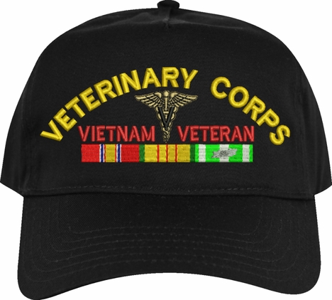 U.S. Army Veterinary Corps Vietnam Veteran Embroidered Cap