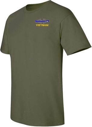 U.S. Army Vietnam (CIB) Military Green Short Sleeve T-Shirt Small