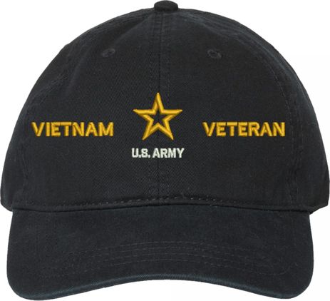 U.S. Army Vietnam Veteran Unstructured Dad Cap